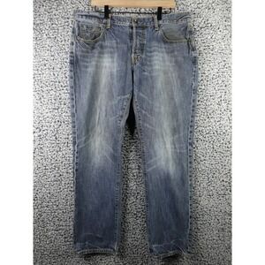 Ed Hardy Jeans 36x32 Blue Dark Wash Relaxed Straight‎ Y2K